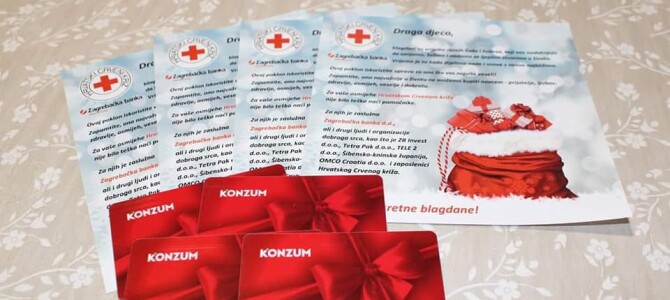 Crveni križ Darda u sklopu akcije “Za sretnije dječje blagdane” dijeli poklon bonove