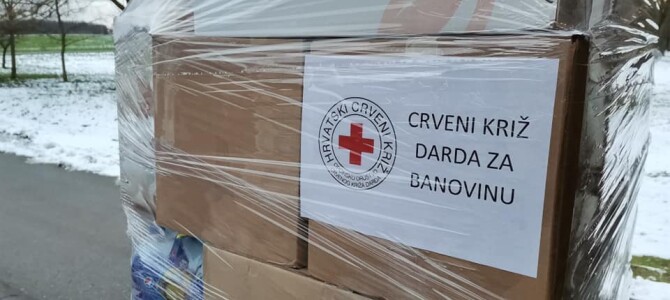 Zajedničkim snagama Crveni križ Darda poslao donaciju humanitarne pomoći u Banovinu