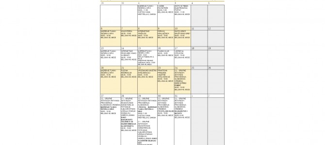 Mjesečni kalendar aktivnosti u projektu “Zlatna dob – aktivno uključivanje starijih osoba” – srpanj 2026. godine – izmjena Mjesečni kalendar aktivnosti u projektu “Zlatna dob – aktivno uključivanje starijih osoba” – srpanj 2026. godine – izmjena